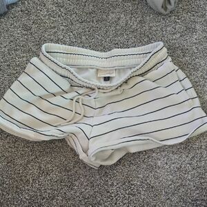 Universal Thread Cream and Black Striped Women’s Shorts